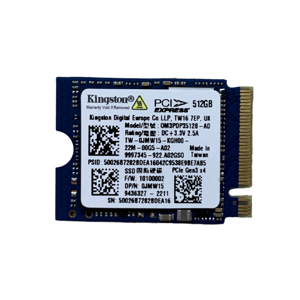 خرید اس اس دی اورجینال سرفیس مایکروسافت SSD Surface Pro 7 8 9 512GB NVME 2230 Kingston