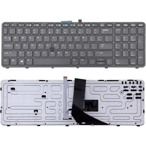 کیبورد لپ تاپ اچ پی HP Zbook 15 G1 G2 Zbook 17 G1 G2 با موس و بک لایت