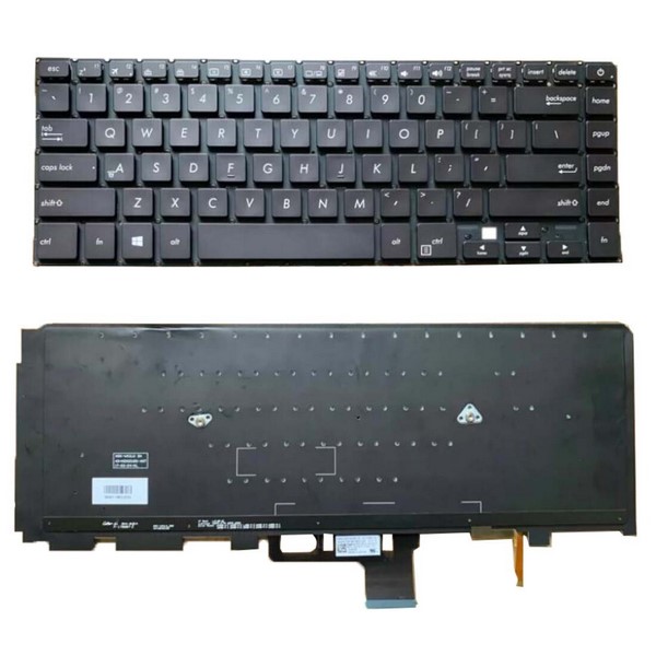 کيبورد لپ تاپ ايسوس Keyboard Asus UX550 شکي اينتر کوچک با دکمه پاور